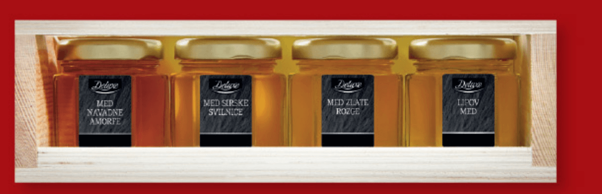 Deluxe Izbor medu 4 x 60 g - Akcija v trgovini Lidl