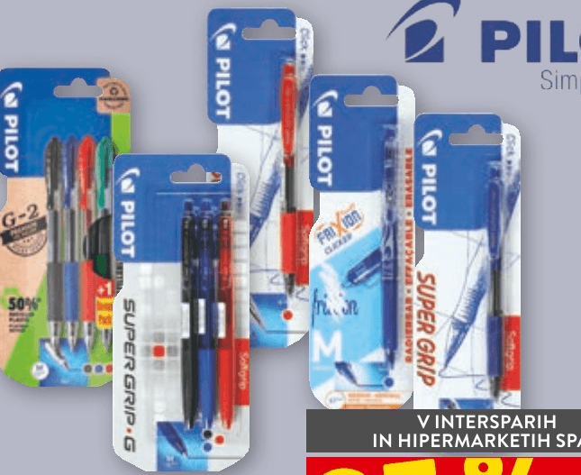 Pisala Pilot - Akcija v trgovini Spar