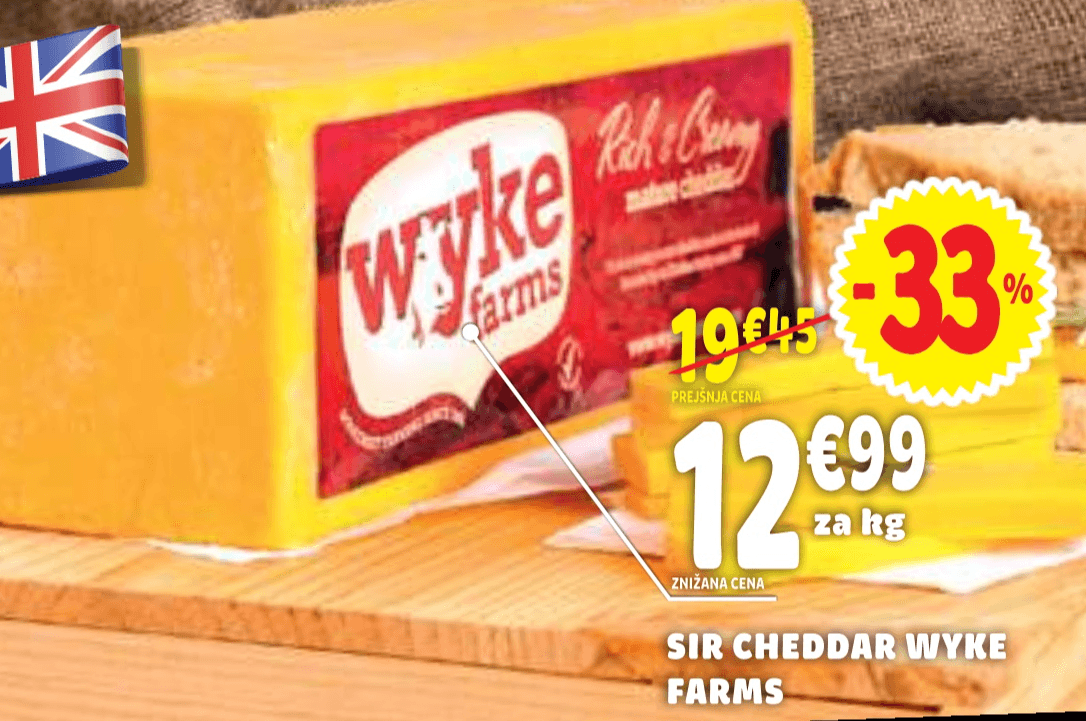 Sir Cheddar Wyke Farms - Akcija v trgovini E.Leclerc