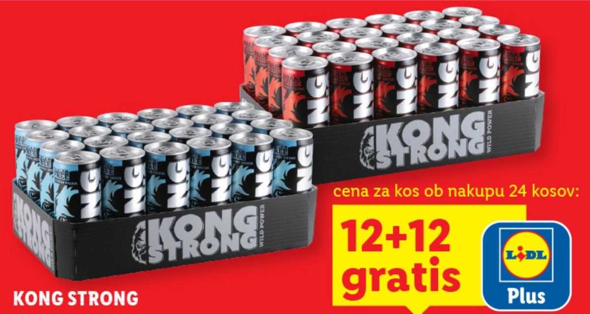 Kong Strong Energijska pijača 0,25 l - Akcija v trgovini Lidl