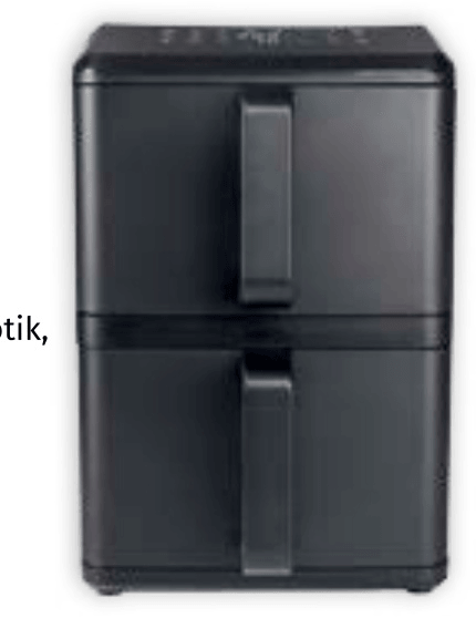 Gourmetmaxx dvokomorni cvrtnik na vroč zrak 10 L 10 L - Akcija u trgovini Mueller