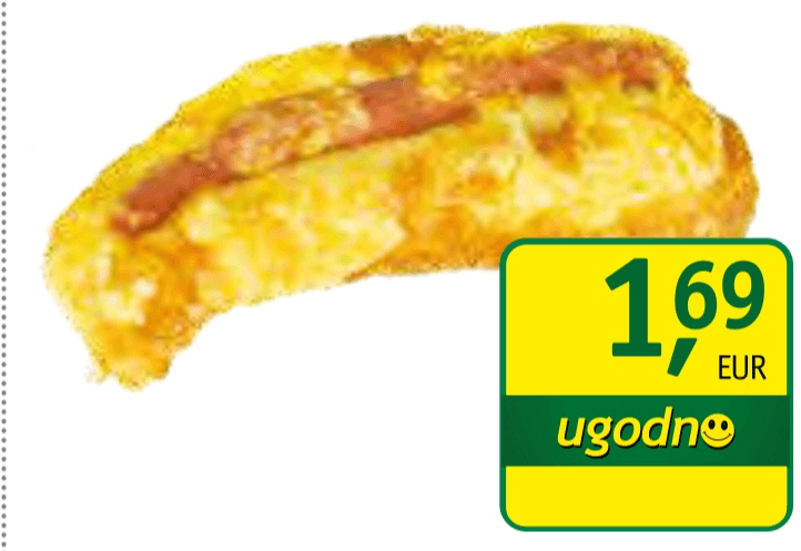 Štručka sir + hrenovka 100 g - Akcija v trgovini Jager