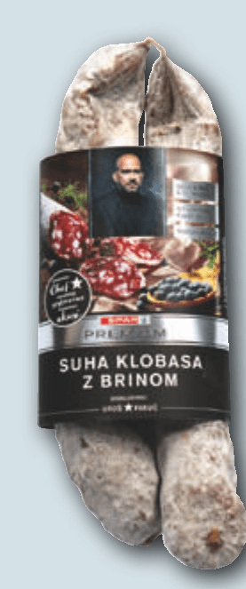 Suha klobasa z brinom 1 kg - Akcija v trgovini Spar