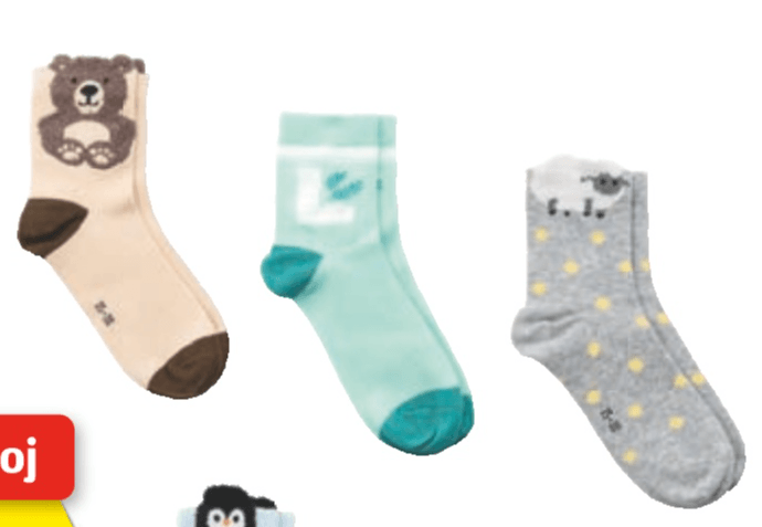 Otroške nogavice 3 kosi - Akcija v trgovini Hofer