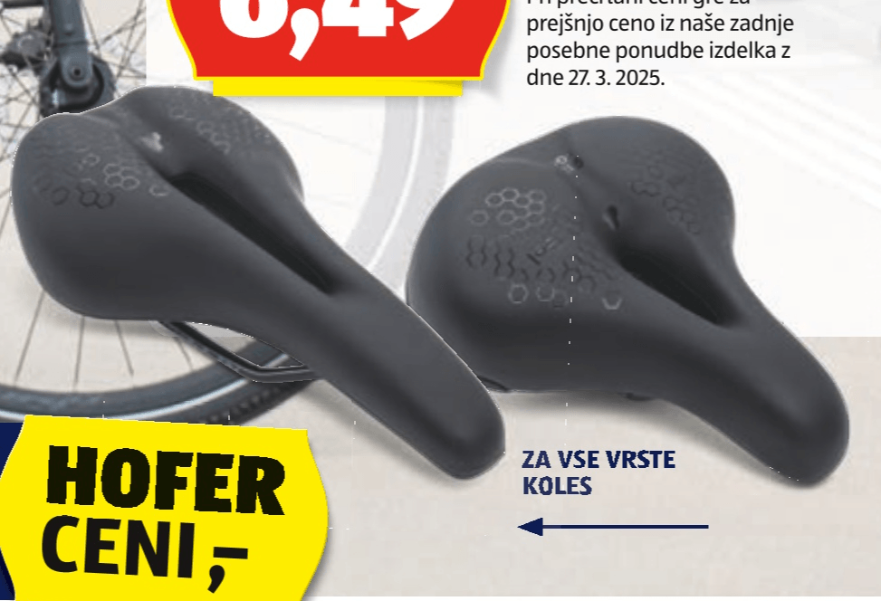 Kolesarski sedež RIDE + GO - Akcija u trgovini Hofer