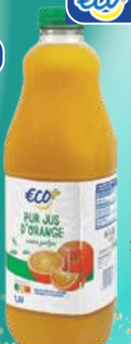 POMARANČNI SOK 1,5 l Eco - Akcija v trgovini E.Leclerc
