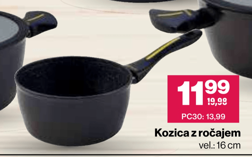 Kozica z ročajem vel.: 16 cm Delimano - Akcija v trgovini Mercator