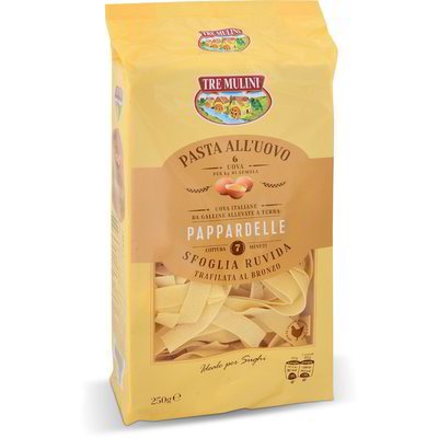 Jajčne testenine Pappardelle 250 g TRE MULINI - Akcija v trgovini Eurospin