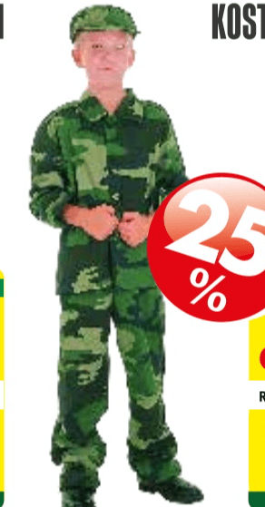 Kostum Vojak - Akcija v trgovini Jager