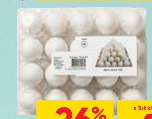 SVEŽA BELA JAJCA 20/1 - Akcija v trgovini Tuš