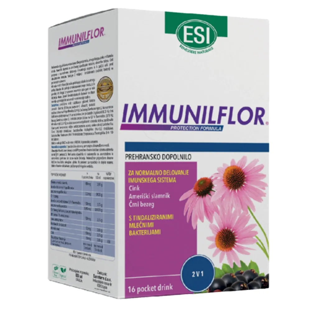 Prehransko dopolnilo Immunilflor 16 vrečk po 20 ml Akcija v trgovini E.Leclerc