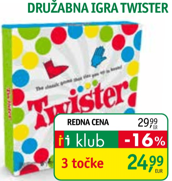 Družabna igra Twister - Akcija v trgovini Jager