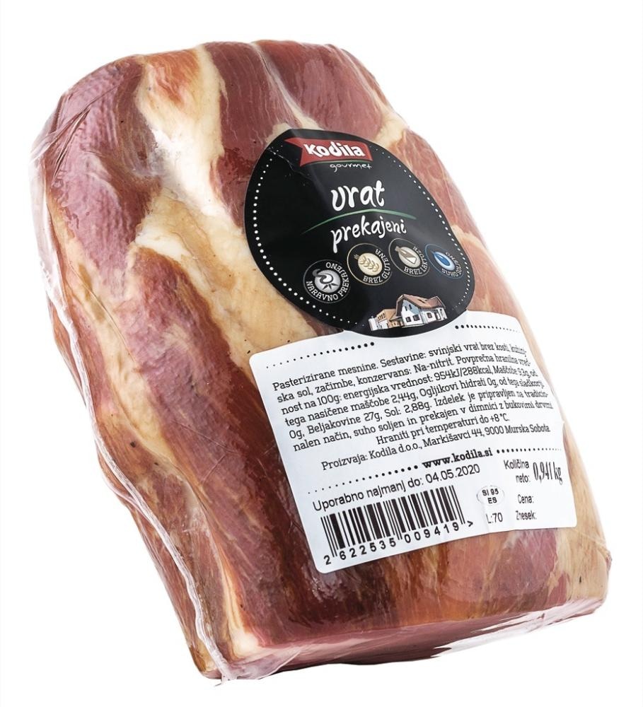 Prekajeni vrat 1 kg Kodila - Akcija v trgovini Spar