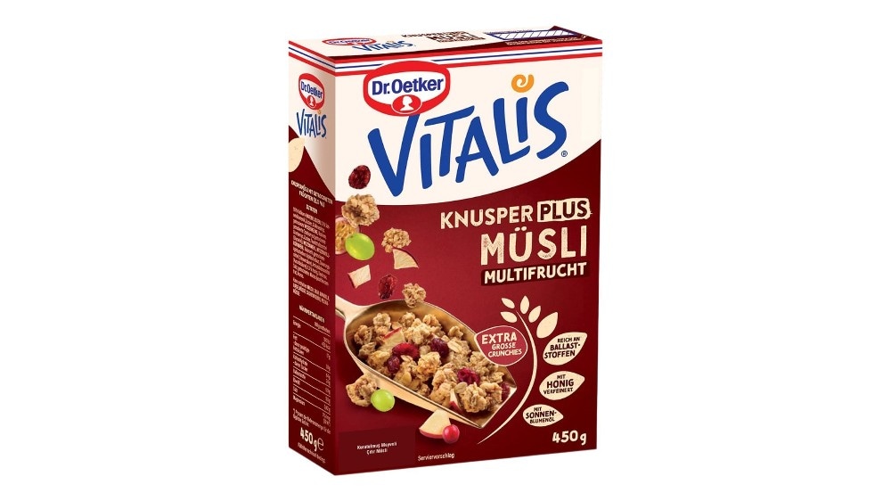 Muesli Vitalis 300 g - 450 g Dr. Oetker Akcija v trgovini E.Leclerc