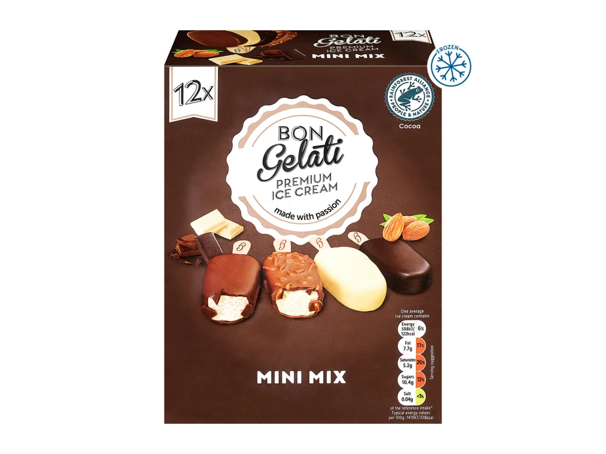 Bon Gelati Mini mix sadni sladoled 12 x 50 ml - Akcija v trgovini Lidl