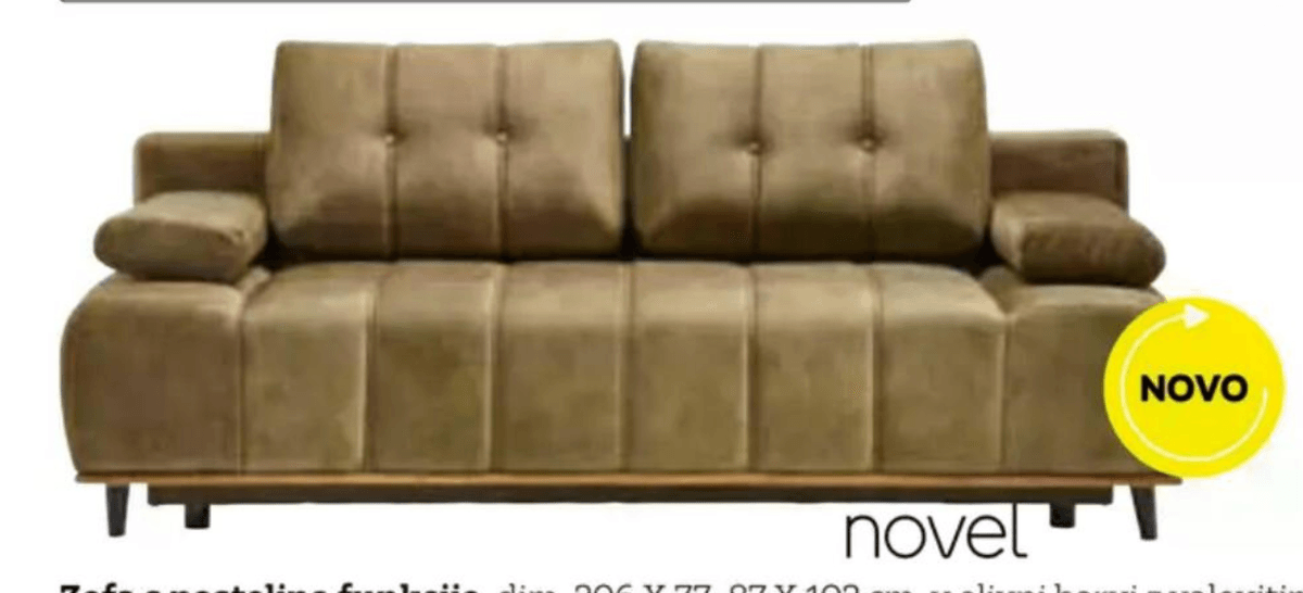 Zofa s posteljno funkcijo novel - Akcija v trgovini Lesnina