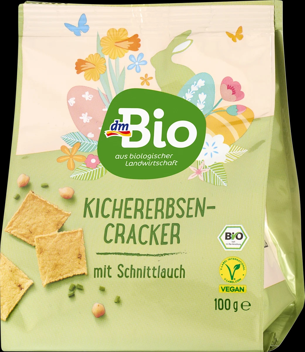 dmBio čičerikini krekerji z drobnjakom 100 g - Akcija v trgovini Dm