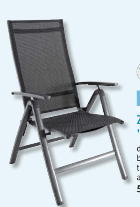 Zložljiv vrtni stol 'Maja' - Akcija v trgovini Bauhaus