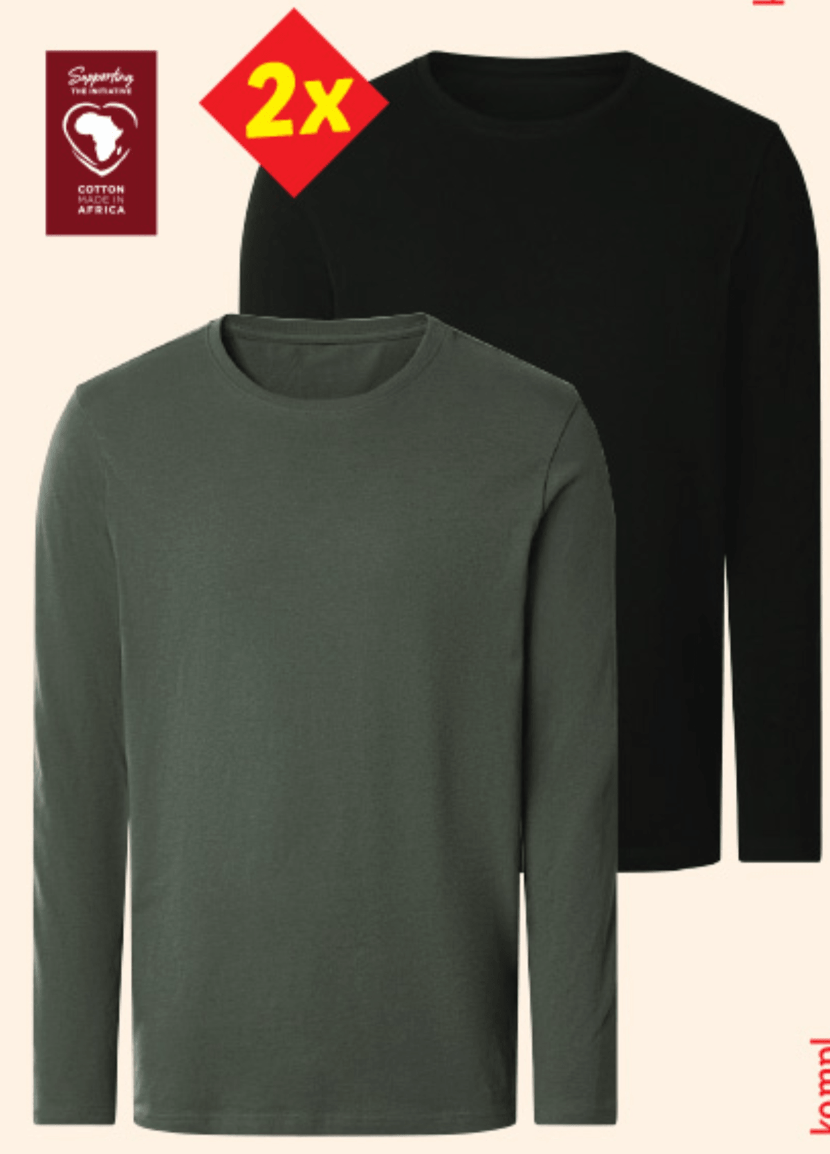 esmara MEN Moška majica z dolgimi rokavi 2 kosa - Akcija v trgovini Lidl