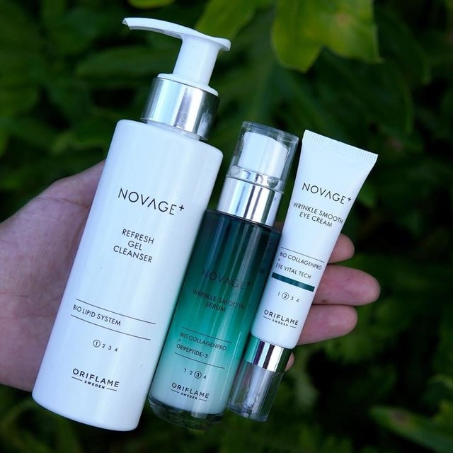 Novage+ Wrinkle Smooth krema za predel okoli oči 15 ml - Akcija v trgovini Oriflame