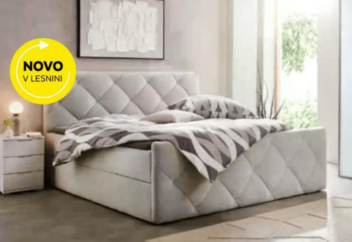 Postelja z vzmetnico dim. 180 X 200 cm carryhome. - Akcija v trgovini Lesnina