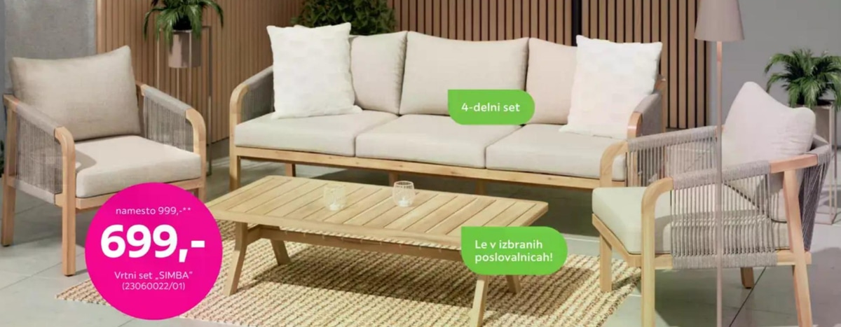 Vrtni set „SIMBA" - Akcija v trgovini Mömax