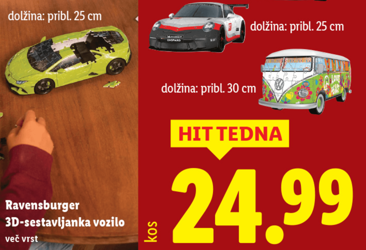 Ravensburger 3D-sestavljanka vozilo - Akcija v trgovini Lidl