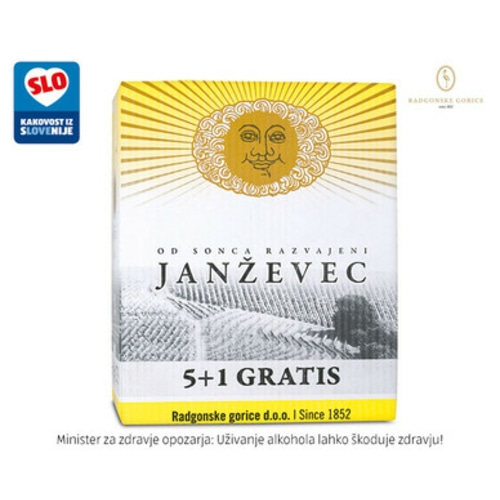 Kakovostno vino ZGP Janževec "Radgonske gorice" 1 l - Akcija v trgovini E.Leclerc