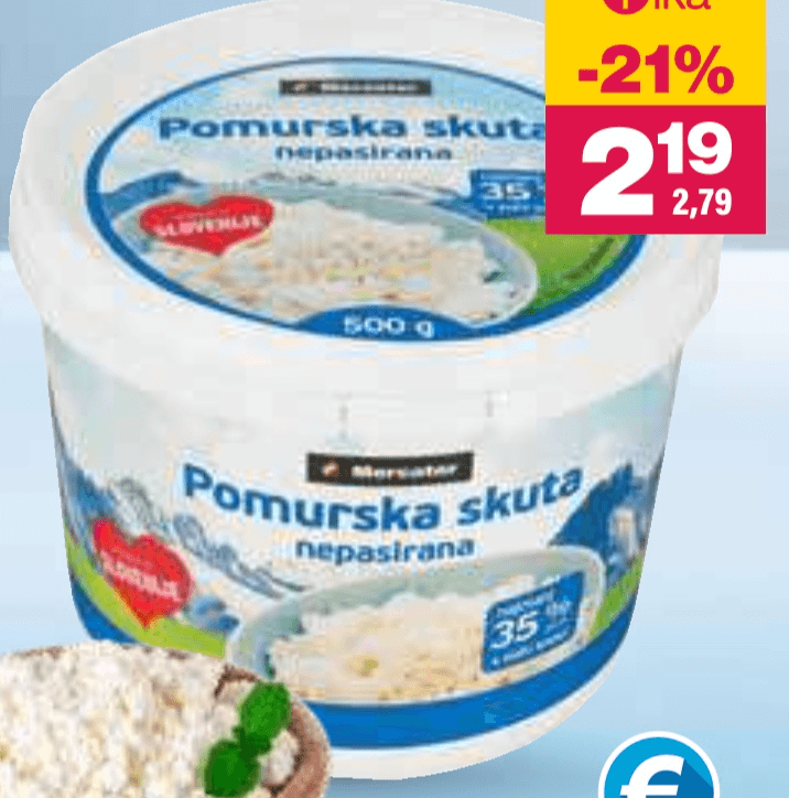 Skuta Mercator 500 g - Akcija v trgovini Mercator