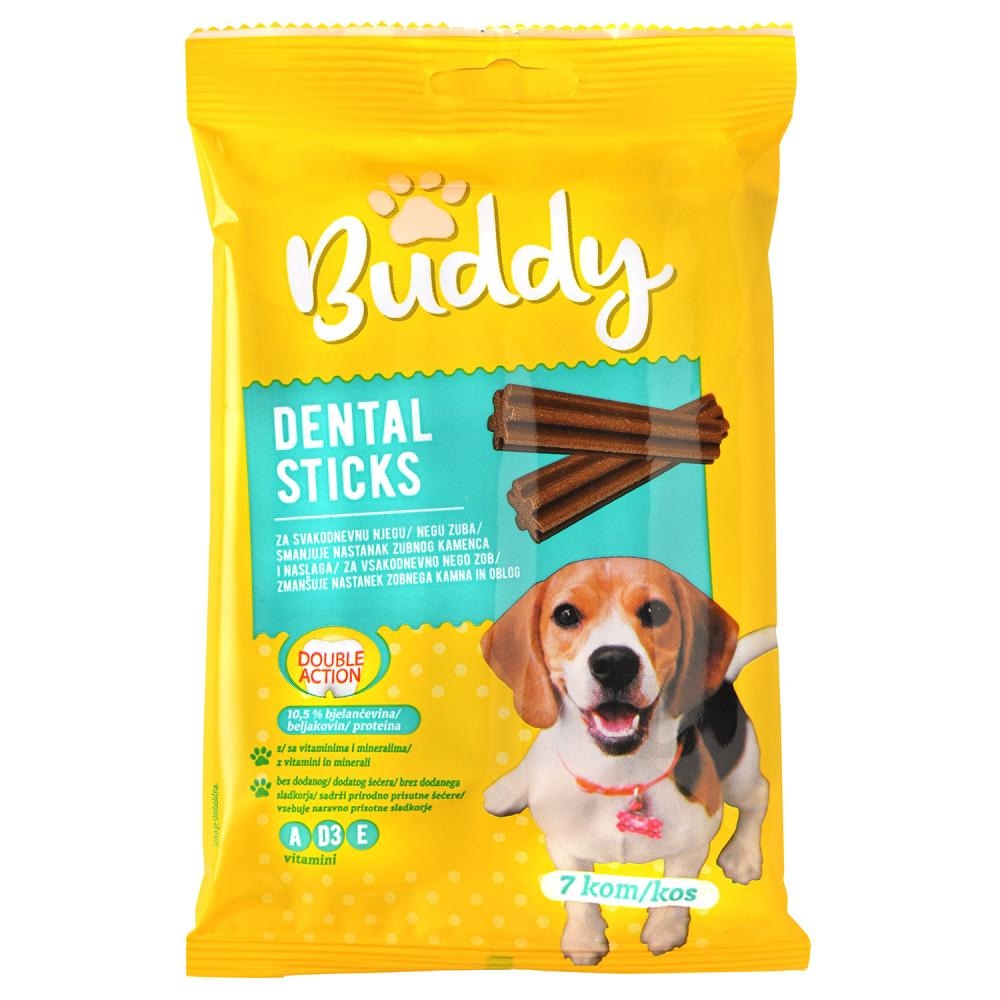 Prigrizek za pse Buddy Dental Sticks 7/1 - Akcija v trgovini Mercator