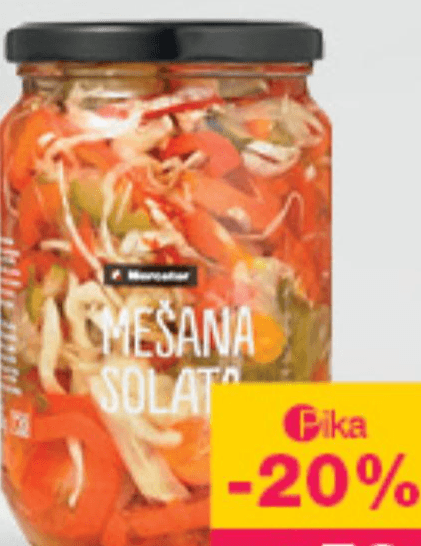 Mešana solata Mercator 670 g - Akcija v trgovini Mercator