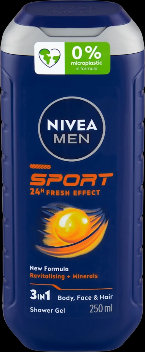 NIVEA MEN Sport 3v1 gel za prhanje 250 ml - Akcija v trgovini Dm