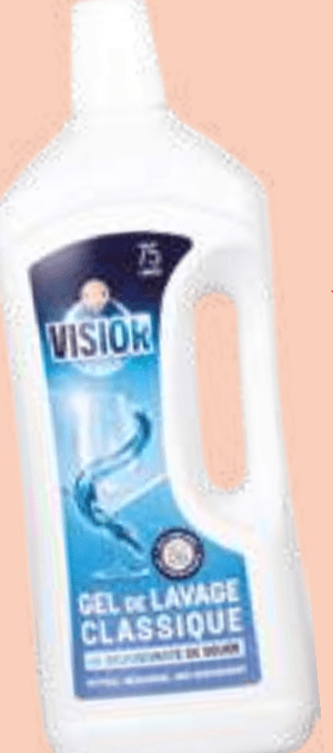 Gel za strojno pomivanje posode Visior 1,5 l - Akcija v trgovini E.Leclerc
