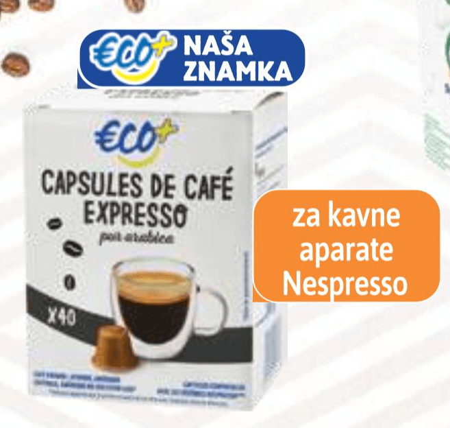 Kavne kapsule Expresso 40 kapsul, 208 g Eco - Akcija v trgovini E.Leclerc
