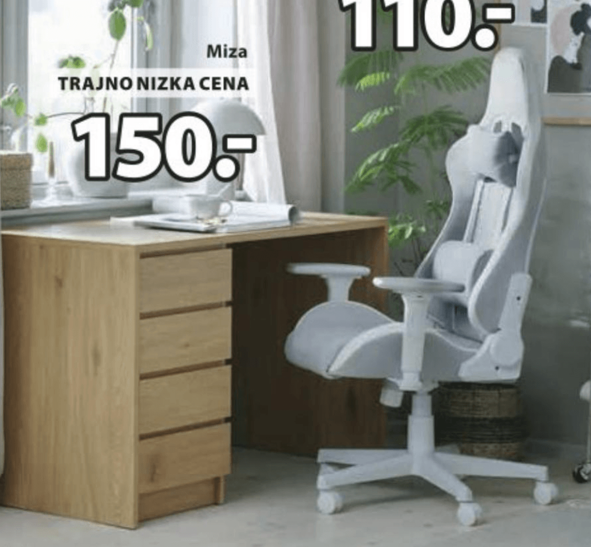 Pisalna miza LIMFJORDEN - Akcija v trgovini Jysk