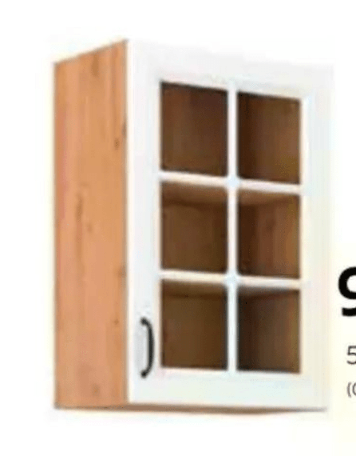 Xora stenska omarica z enojnimi steklenimi vrati - Akcija v trgovini Lesnina