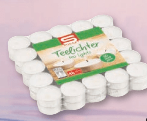 Čajne svečke 50/1 Budget - Akcija v trgovini Spar