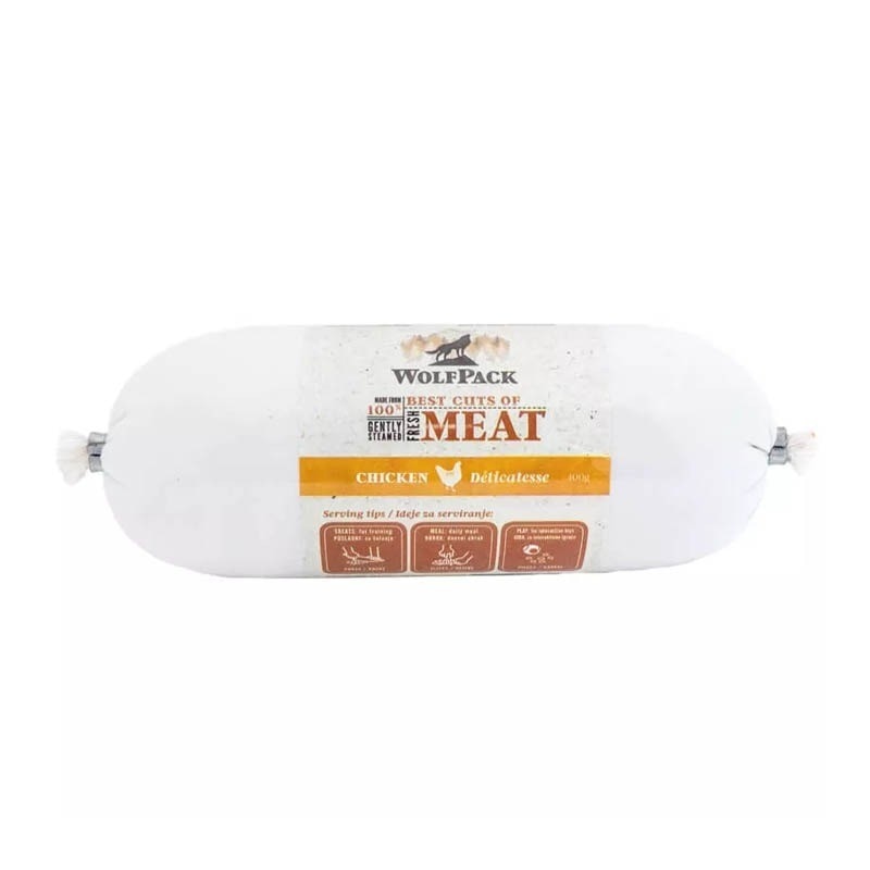 WolfPack Delicatesse mesna klobasa 400G - Akcija v trgovini Mr. Pet