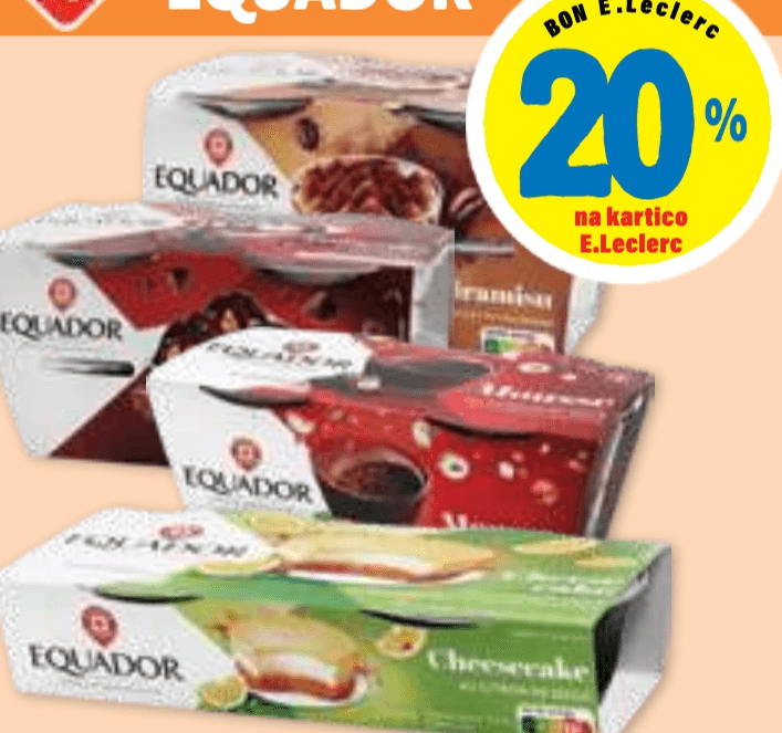 Vsi hlajeni izdelki Equador - Akcija v trgovini E.Leclerc
