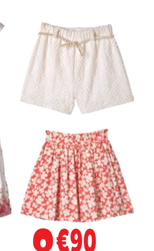 Dekliško krilo ali kratke hlače TISSAIA - Akcija v trgovini E.Leclerc