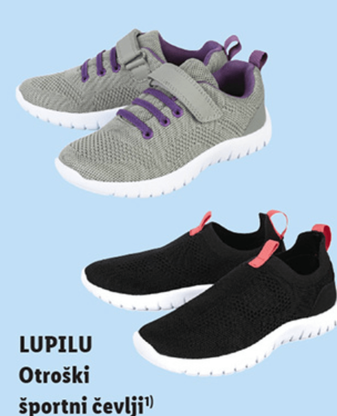 Otroški športni čevlji lupilu - Akcija v trgovini Lidl