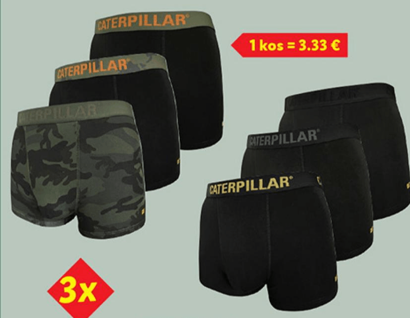 CATERPILLAR Moške boksarice 3x Akcija v trgovini Lidl