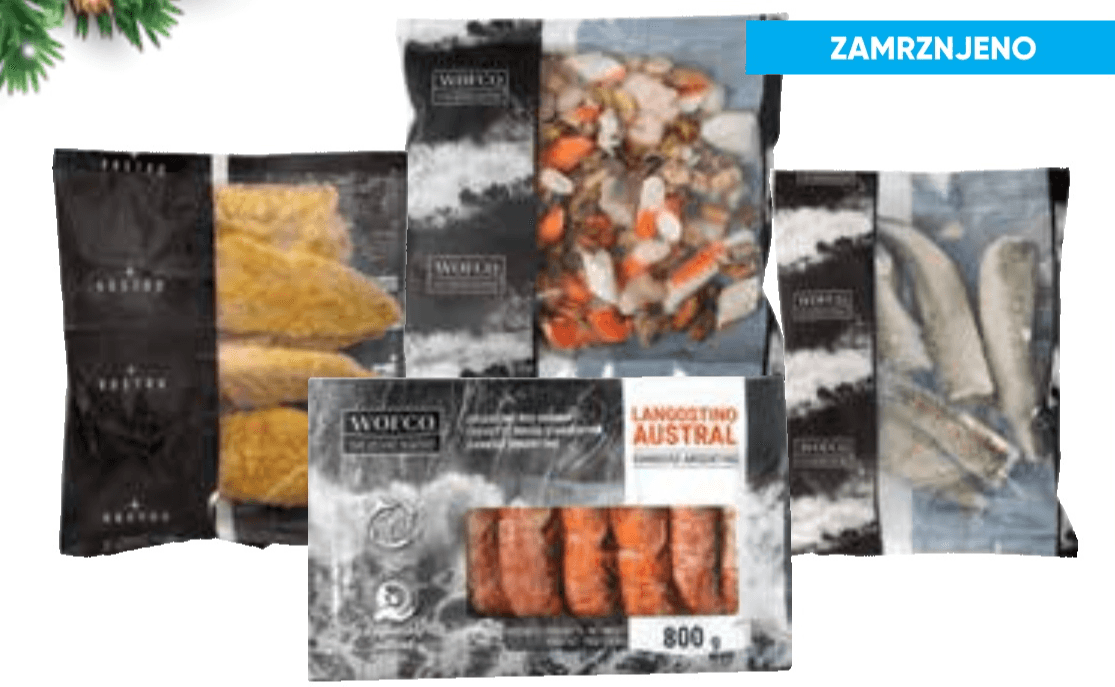 Paniran file osliča, argentinski oslič, argentinske rdeče kozice ali morski sadeži - Akcija v trgovini Tuš