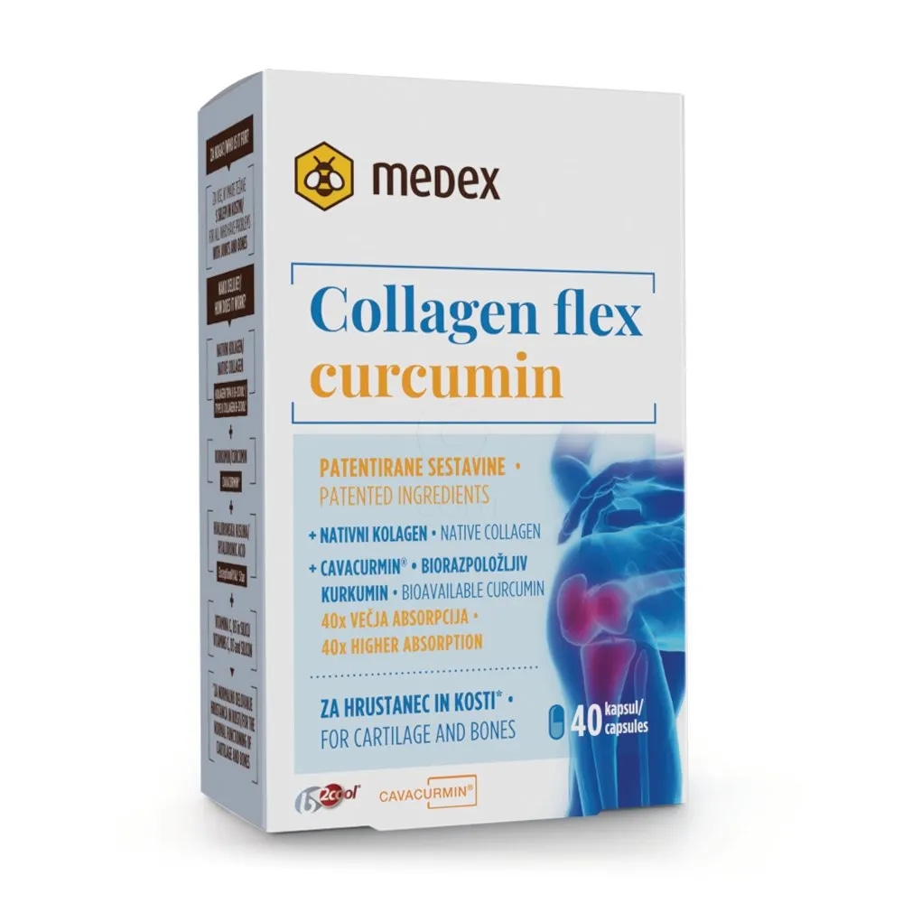 Medex Collagen flex kurkumin 40 kapsul Akcija v trgovini E.Leclerc