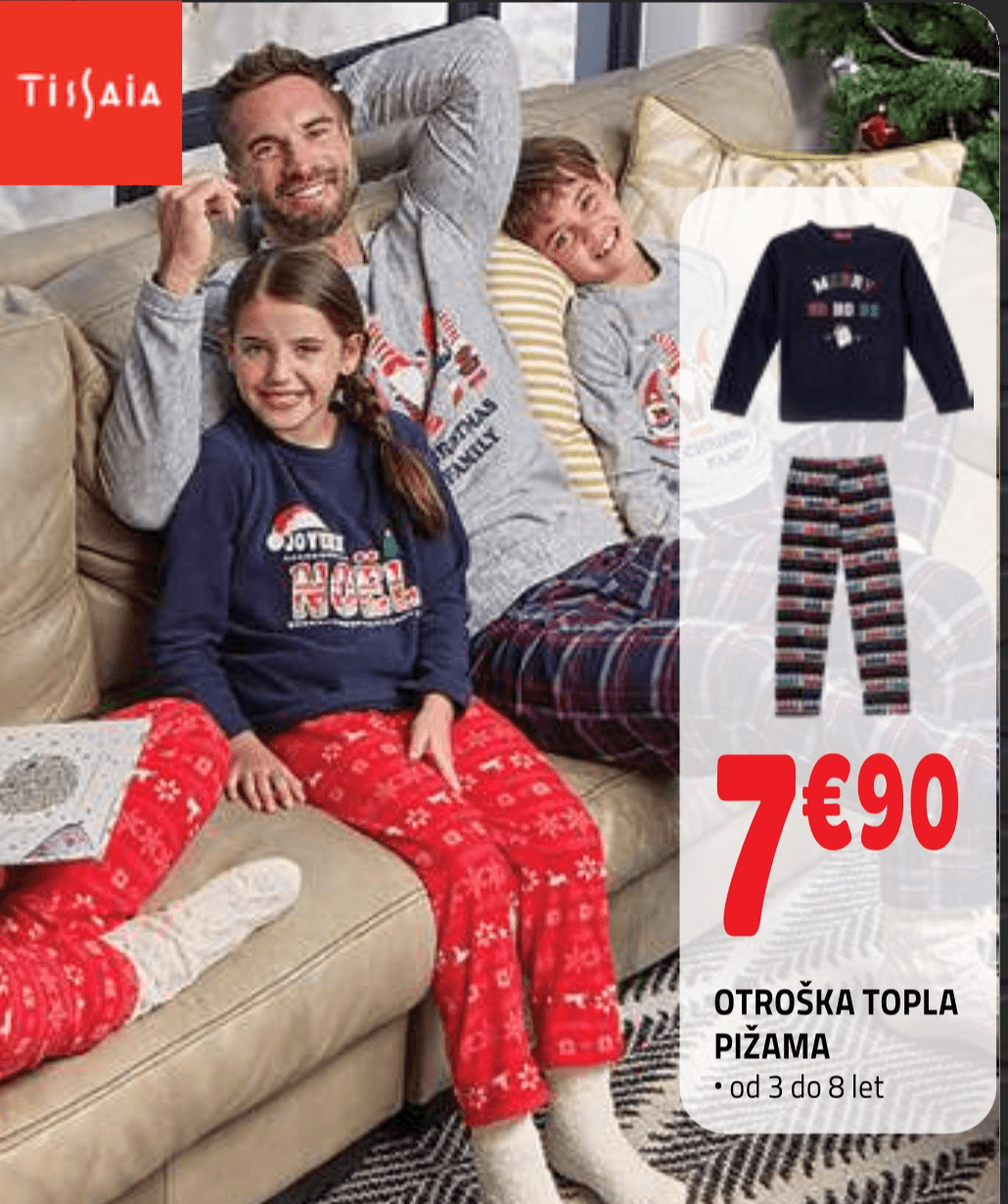 Otroška topla pižama TISSAIA - Akcija v trgovini E.Leclerc