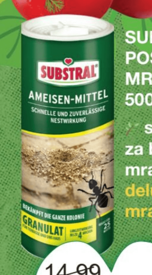 Substral posip za mravlje 500 g - Akcija v trgovini Merkur