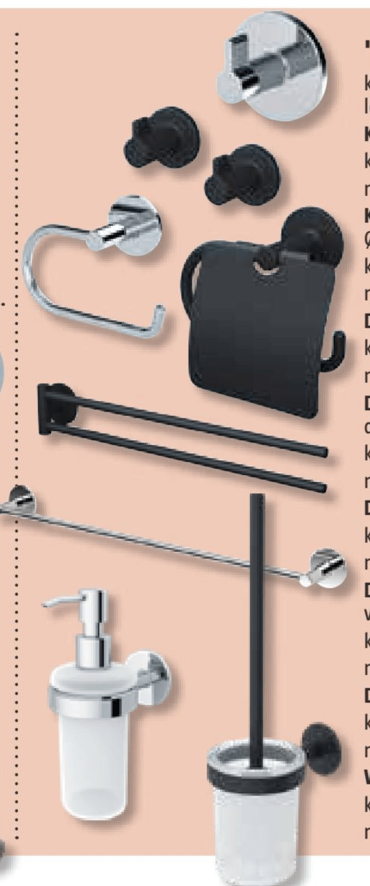 WC garnitura 'Vida' ali 'Nero' Ø 9,4 x v 35 cm - Akcija v trgovini Bauhaus