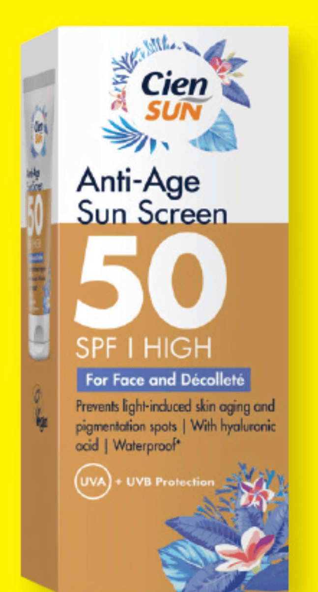 CIEN SUN Krema za sončenje za obraz in dekolte ZF50 50 ml - Akcija v trgovini Lidl