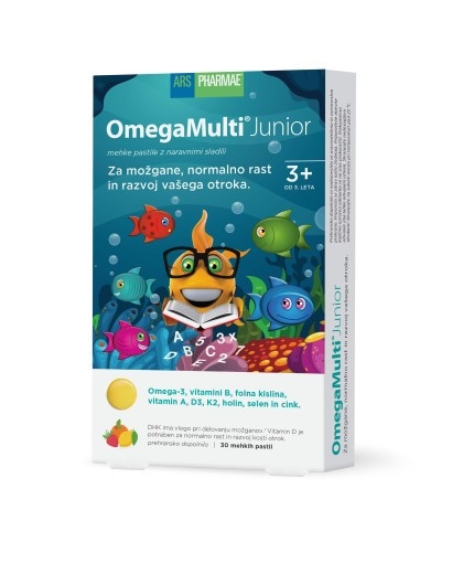 OmegaMulti Junior 30 mehkih pastil Ars Pharmae Akcija v trgovini E.Leclerc