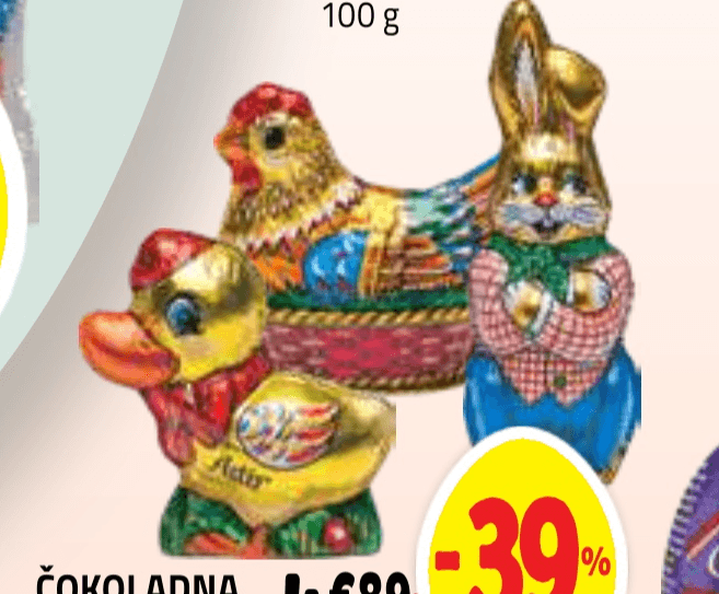 Čokoladna figura Astir 100 g - Akcija v trgovini E.Leclerc